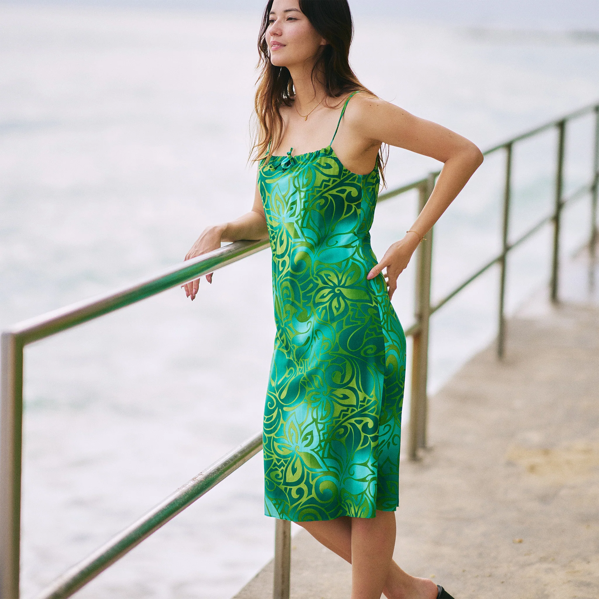Tribal Tiare Dress with Front Tie Strap - Image 3