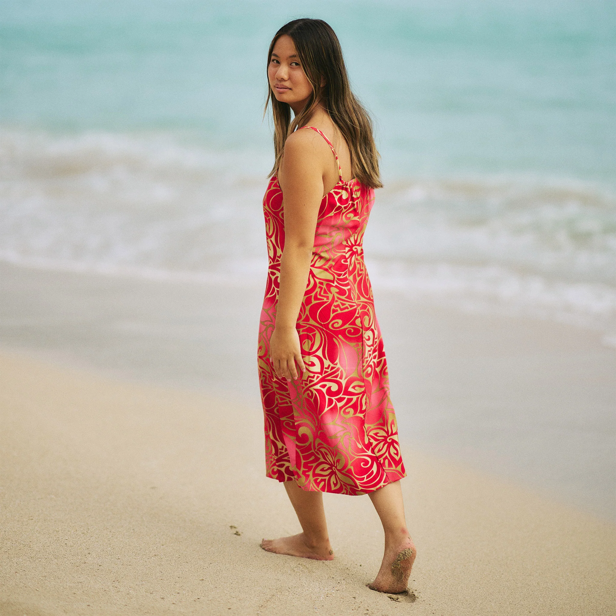 Tribal Tiare Dress with Front Tie Strap - Image 8