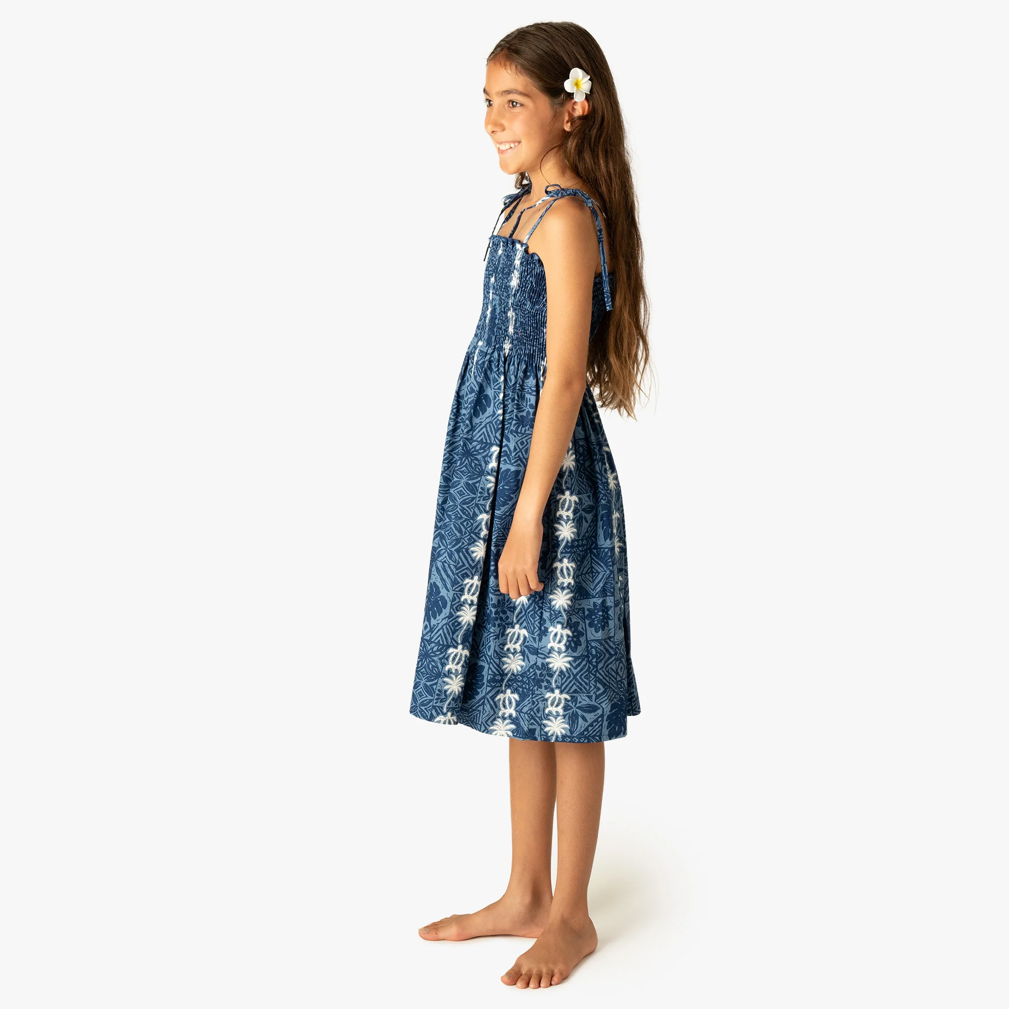 Turtle Panel Girls Smock Dress - Image 3