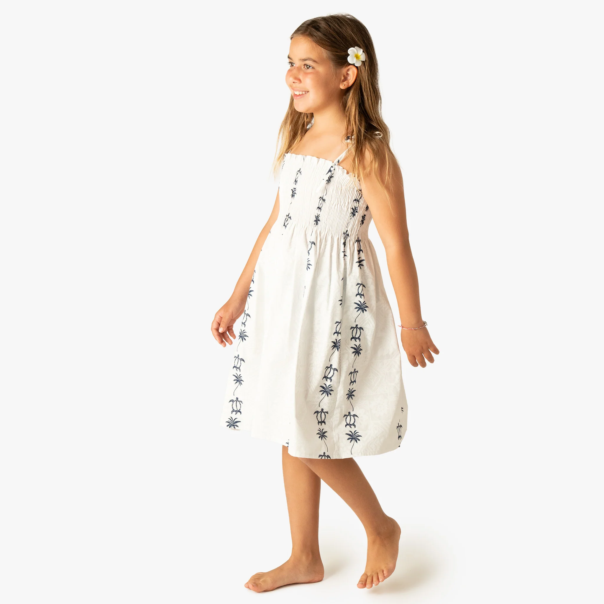 Turtle Panel Girls Smock Dress - Image 4