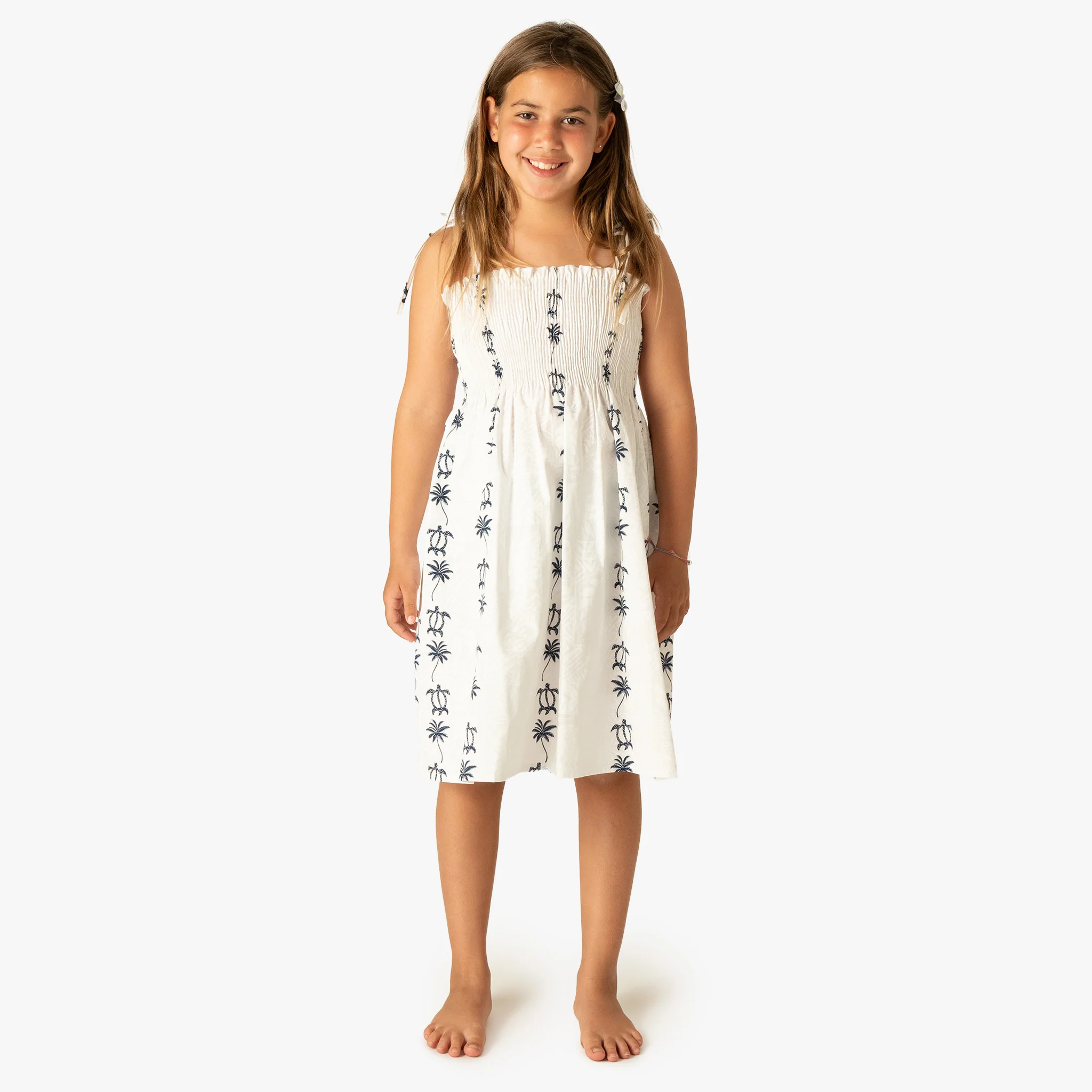 Turtle Panel Girls Smock Dress - Image 5