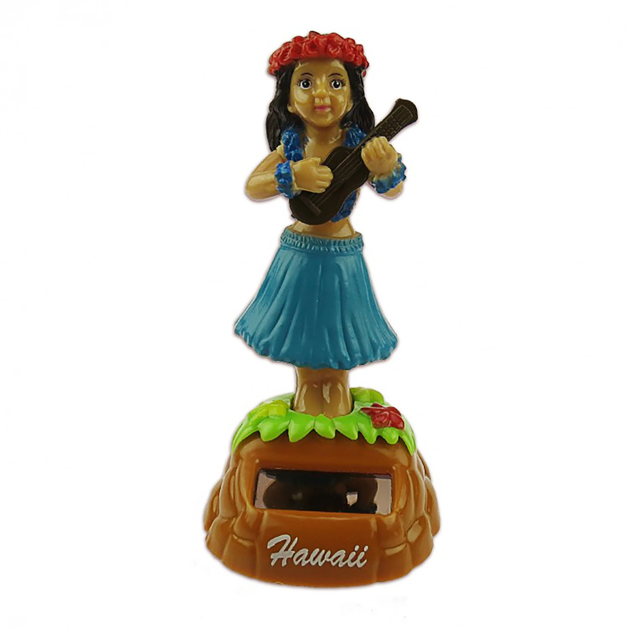 Wahine with Ukulele Solar Dashboard Doll - Image 5